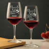 Personalized Wine Bordeaux Glass Set for Happy 50th Online