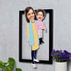 Gift Personalized Wooden Caricature Photo Frame for Mom & Baby