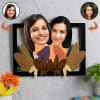 Personalized Wooden Caricature Photo Frame for Mother & Daughter Online