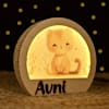 Gift Personalized Wooden Cat Lamp For Kids