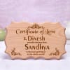 Gift Personalized Wooden Certificate of Love