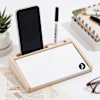 Personalized Wooden Desk Organizer With Whiteboard