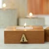 Gift Personalized Wooden Tea Light Candle Set