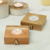 Buy Personalized Wooden Tea Light Candle Set