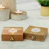Personalized Wooden Tea Light Candle Set Online