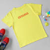 Gift Personalized Yellow Cotton Kids Tee