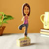 Gift Personalized Yoga Pose Caricature with Wooden Stand