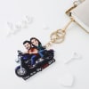 Shop Personalized You Are My Love GPS Caricature Bike Keychain