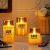 Buy Personlized Live Laugh Love LED Candles - Set Of 3