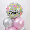 Buy Pink And Silver Birthday Balloon Arrangement