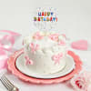 Pink And White Bows Birthday Cake Online