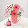 Gift Pink Bloom Floral And Perfume Combo