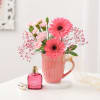 Pink Bloom Floral And Perfume Combo Online