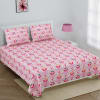 Gift Pink Blooms Double Bedsheet Set