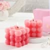 Shop Pink Bubble Candle - Set Of 2