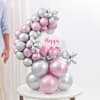 Buy Pink Chrome Birthday Balloon Arrangement
