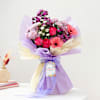 Gift Pink Delight Cake And Elegant Floral Bouquet Combo