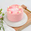 Pink Floral Delight Cake For Sister (200 Gm) Online