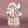 Pink Frosty Christmas  Table Flowers Online