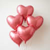 Pink Heart Foil Balloons-Set Of 5 Online