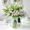 Pink Lily Love Rakhi Flowers for Sister Online