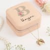 Pink Mini Jewellery Organizer With Open Heart Pendant -Personalized Online