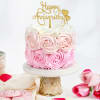 Gift Pink Ombre Mini Anniversary Cake (300 Gm)