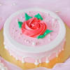 Pink Rose Chocolate Flavor Cake (Half Kg) Online