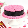 Gift Pink Roses Chocolate Cake (Half Kg)