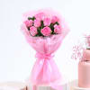 Gift Pink Roses with Truffle Cake