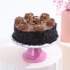 Buy Pink Roses with Truffle Cake