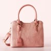 Gift Pink Textured Handbag For Women