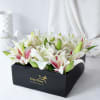 Pink & White Lilies in Box Arrangement Online
