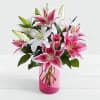 Pink & White Lily Bouquet Online