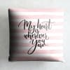 Gift Pink & White Satin Pillow