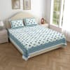 Placid Blue Double Bedsheet And Pillow Cover Set Online