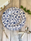 Gift Plate - Wooden - Blue And White - Single Piece