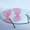 Buy Playful Pink Aviator Sunglasses In Personalized Case
