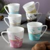 Pleasing Marble Design Mugs (Set of 6) Online