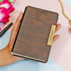 Gift Pocket Notebook with Wooden Cover - Customize With Name
