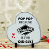 Pop Pop Heart Rock Tile For Grandpa Online