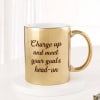 Buy Positive Vibes Gift Set With Personalized Golden Mug