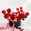 Pot of Red Blooms Online