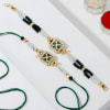 Gift Precious Jade And Pearls Bhaiya Bhabhi Rakhi