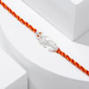 Precious Trishul And Om Silver Rakhi Online