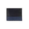 Premium Croc Print Leather Wallet - Blue & Black Online