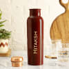 Gift Premium Enamel Coated Personalized Copper Bottle - Red