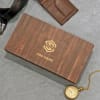 Gift Premium Gift Set of Brown Wallet & Belt for Men- Customized with Logo & Message