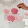 Pretty Pastel Sea Shell Candles - Set Of 4 Online