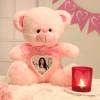 Pretty Personalized Teddy With T-Light Holder Online